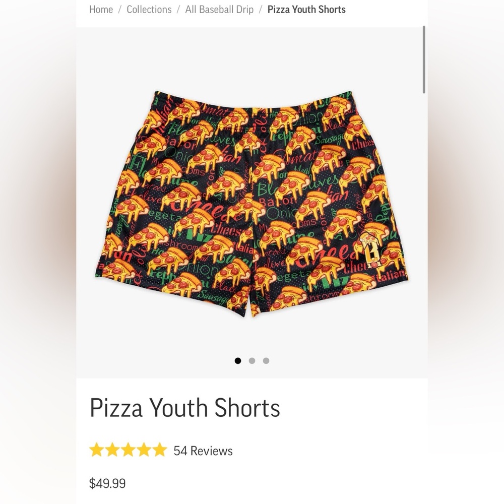 Pizza Print YOUTH BL101 Shorts